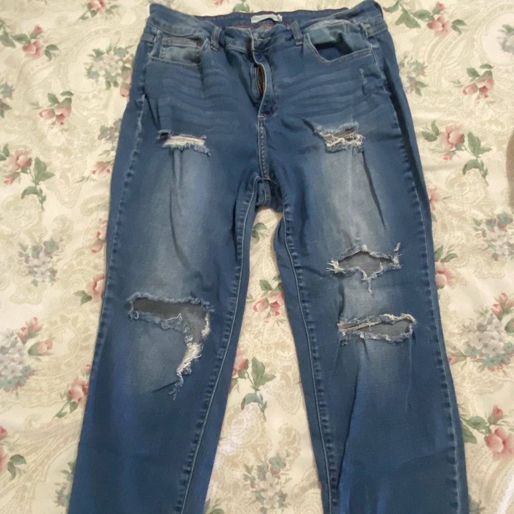 size 16 ms.cello ripped skinny jeans